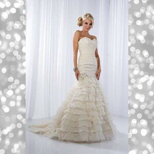 NWT Impression Bridal Ruffle Trumpet Wedding Gown 12583